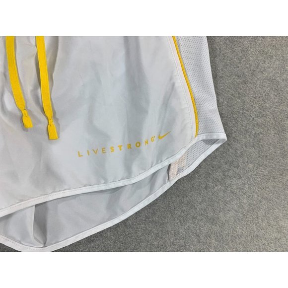 Nike Dri Fit Livestrong Lined Light Weight Running Shorts (Women's Medium) White - Picture 2 of 11